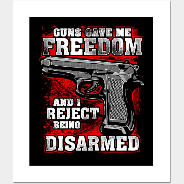 Gun control - freedom disarmed Wall Art by artística